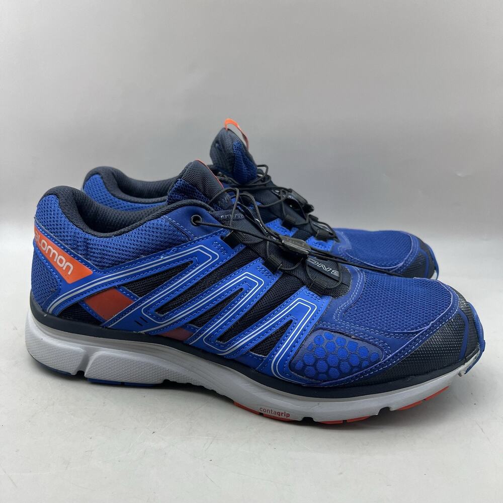 Salomon X-Mission 2 Running Shoes Men Size 10 Blue Mesh Comfort Cushion Sneakers